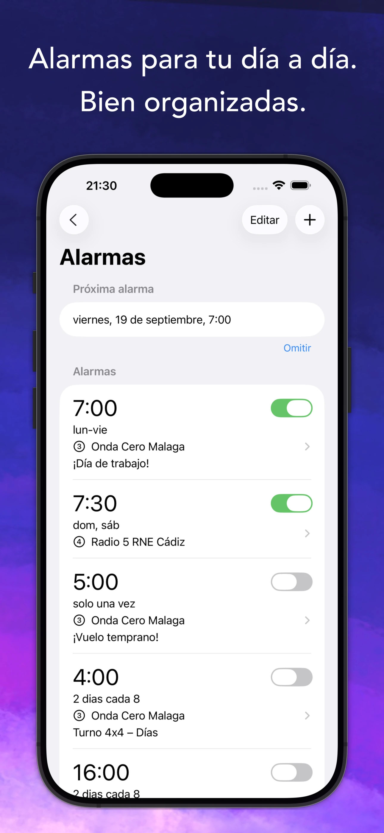 Alarms